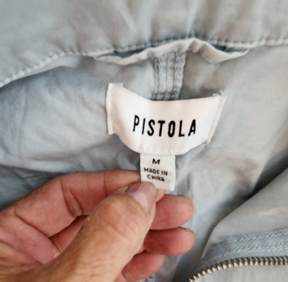PISTOLA MEG FRONT ZIP UTILITY ROMPER SKY BLUE SIZE MEDIUM - Picture 3 of 12